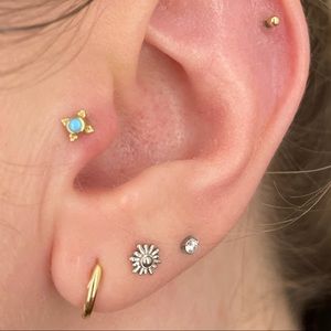 BVLA Sunray (White Gold WG No stone) 4mm single